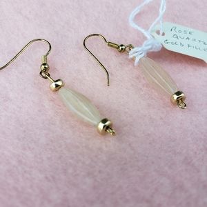 Rose Quartz Gold Filled Earrings